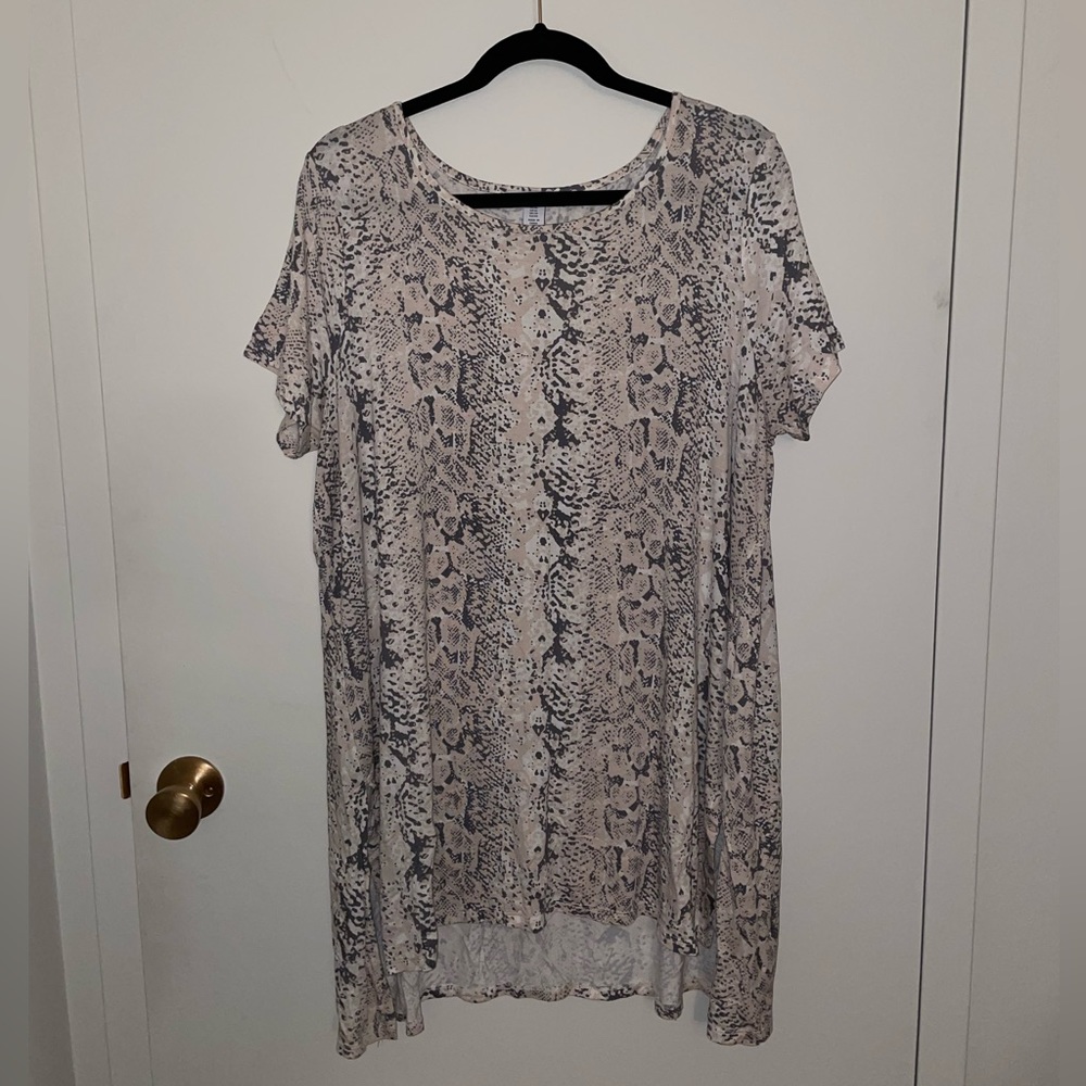 Carolina Belle Snakeskin Print Tunic Top